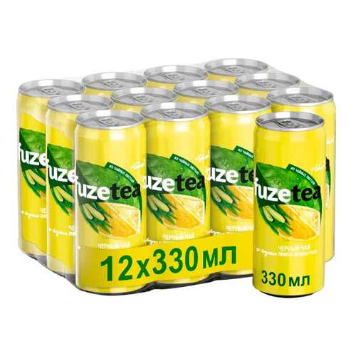 Холодный черный чай FUZE TEA лимон-лемонграсс 0.33 л (коробка 12 штуки) в Татнефть