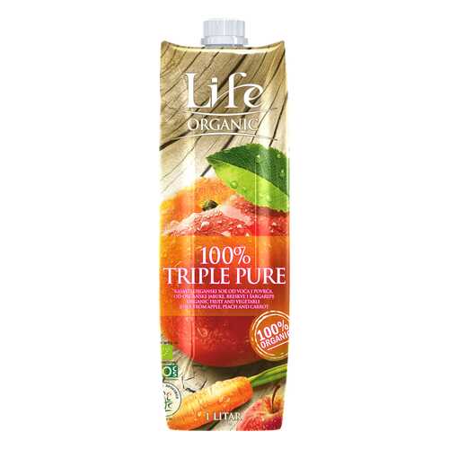 Сок Life premium яблочно-персиковый с добавлением морковного био organic 1 л в Татнефть